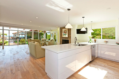 Kitchen Relocation, Living-Dining Addition & Whole House Remodel, ENR architects, Malibu, CA 90265